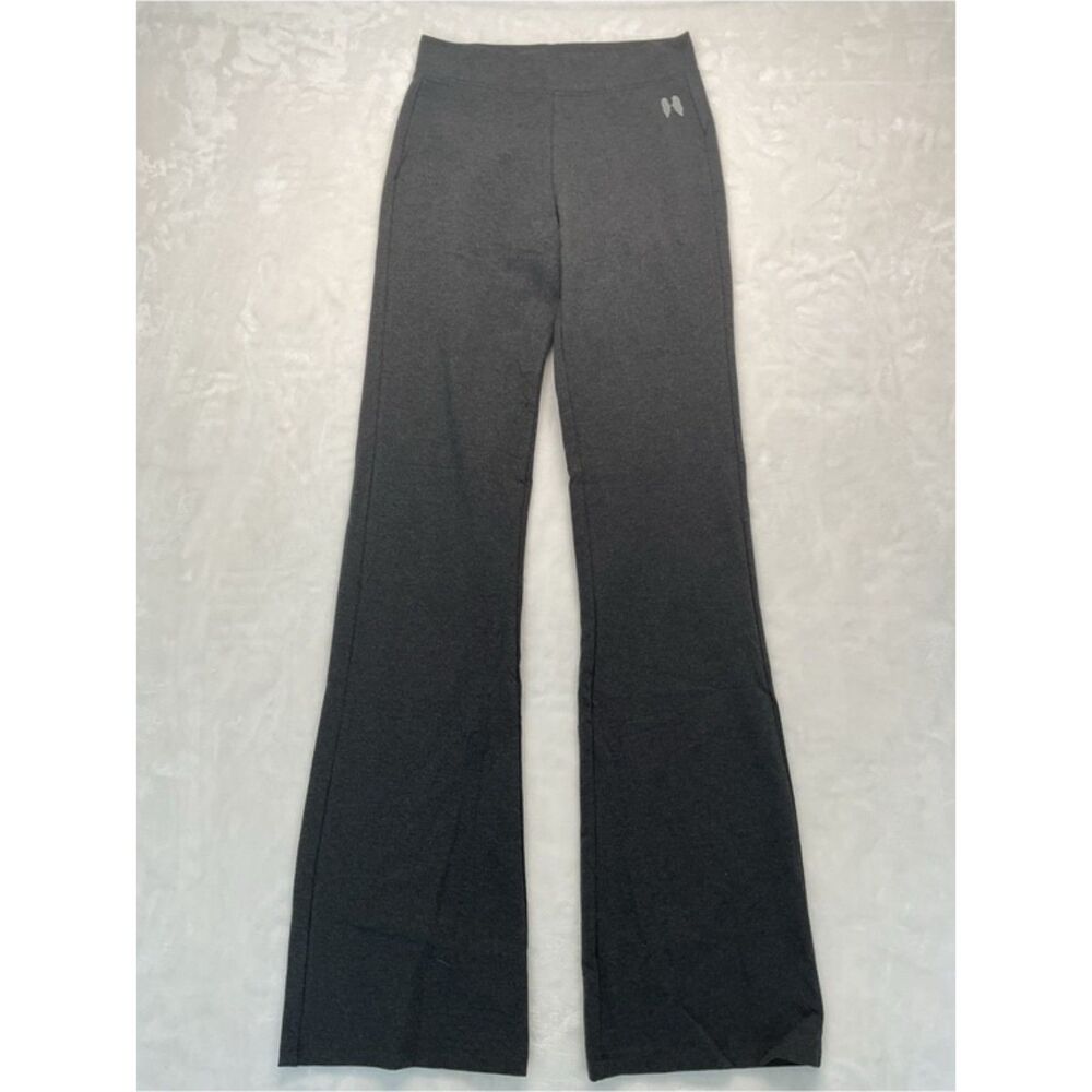 Victoria Secret Sequin Wings Flare Yoga Pants Medium Long Charcoal Grey M